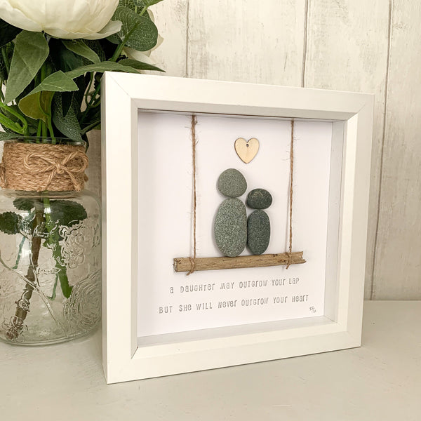 Father And Daughter Pebble Art Frame | Father’s Day Gift