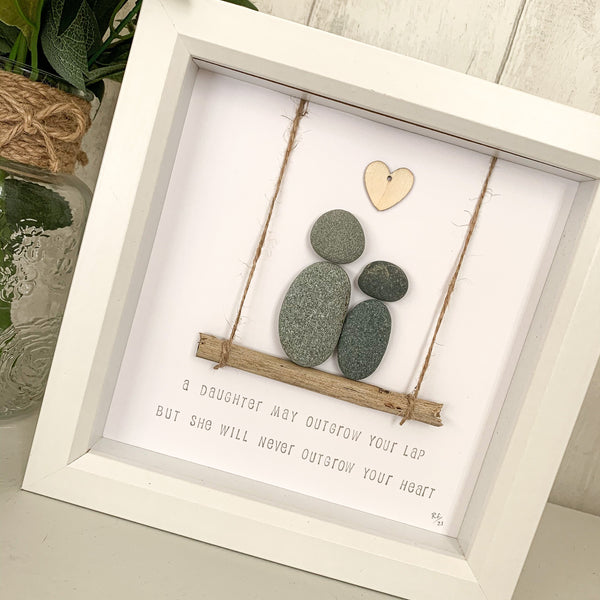 Father And Daughter Pebble Art Frame | Father’s Day Gift