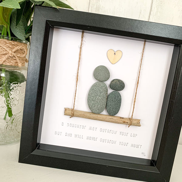 Father And Daughter Pebble Art Frame | Father’s Day Gift