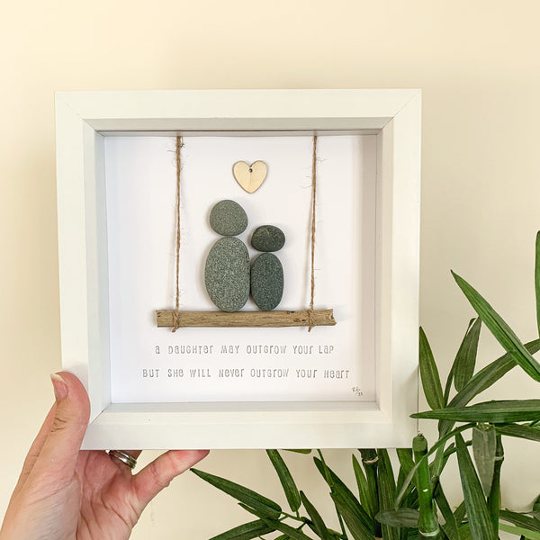 Father And Daughter Pebble Art Frame | Father’s Day Gift