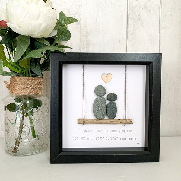 Father And Daughter Pebble Art Frame | Father’s Day Gift