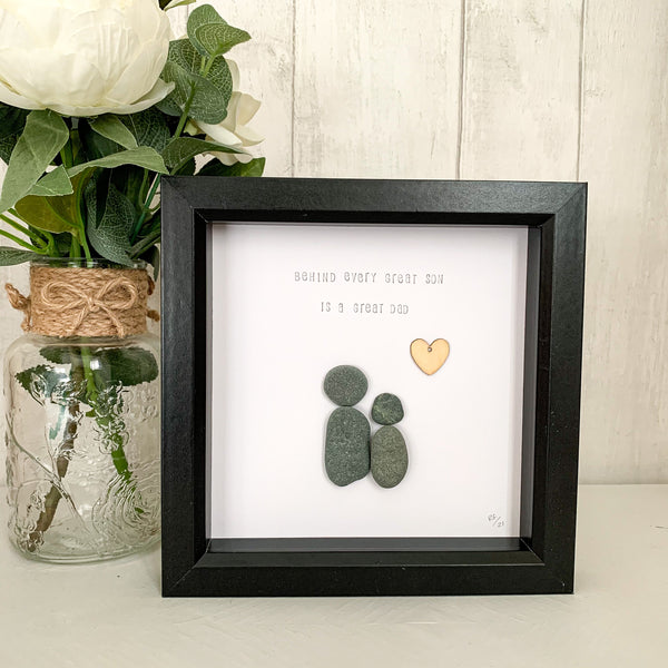 Dad and Son Pebble Art Frame | Father’s Day Gift