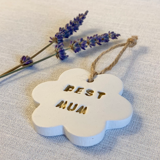 Best Mum | Clay Flower Hanging Decoration | Clay Keepsake | Mother’s Day Gift