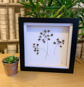 Dandelion Pebble Art Box Frame