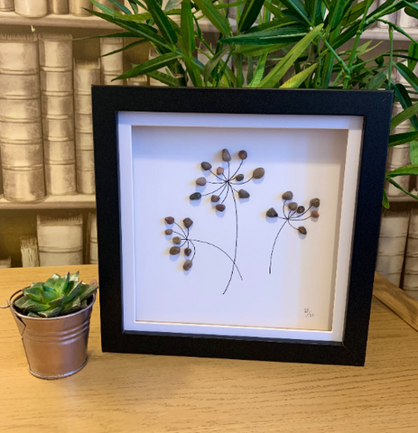 Dandelion Pebble Art Box Frame