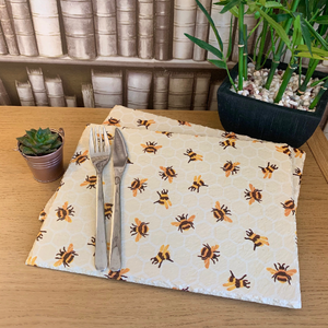 EB Bumblebee Decoupaged Slate Place Mats (Set of 2)