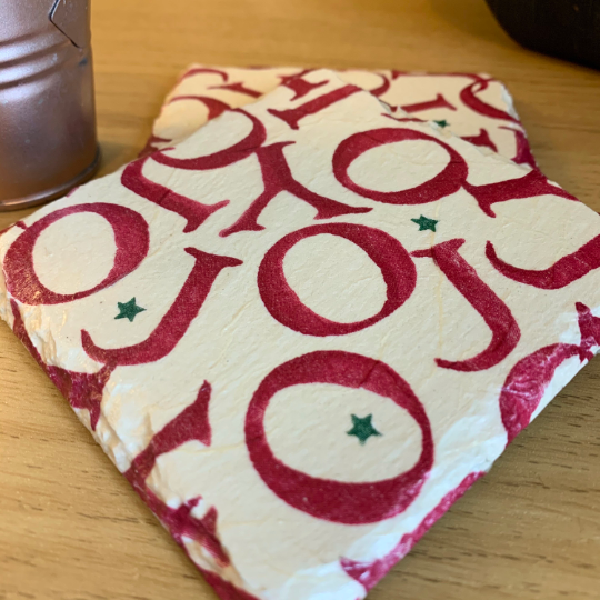 EB Joy Christmas Decoupaged Slate Coasters (Set of 2, Set of 4)