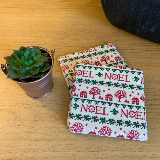 EB Noel Christmas Decoupaged Slate Coasters (Set of 2, Set of 4)