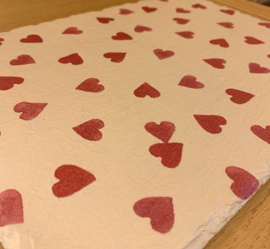 EB Pink Hearts Decoupaged Slate Place Mats (Set of 2)