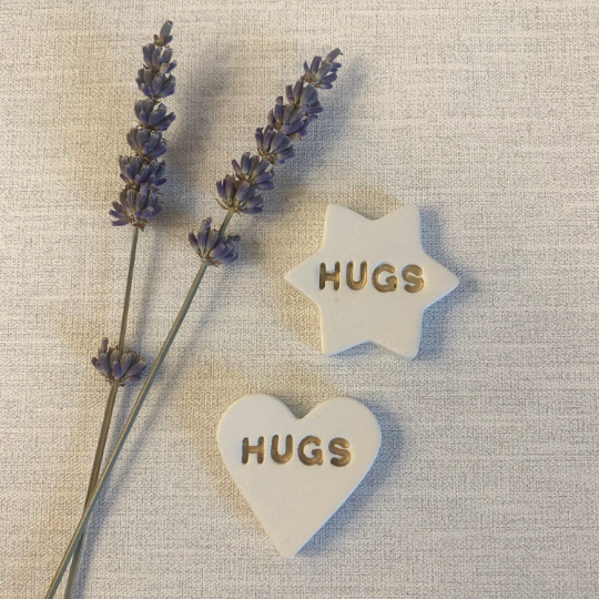 Pocket Hugs | Clay Heart and Star | Thinking Of You Gift