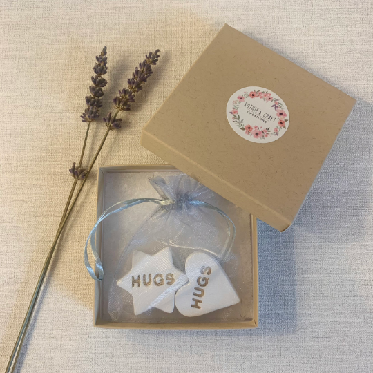 Pocket Hugs | Clay Heart and Star | Thinking Of You Gift