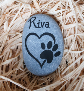 Hand Painted Pet Memorial Stone