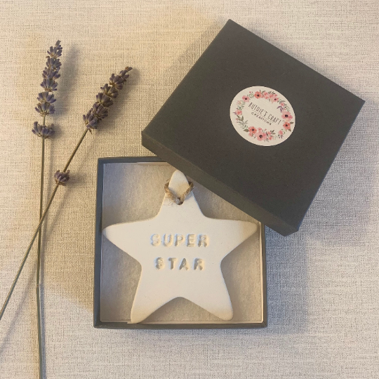 Super Star | Clay Star Hanging Decoration | Clay Keepsake