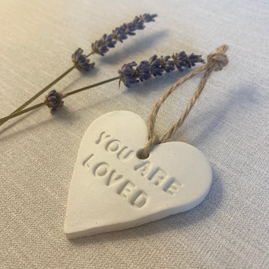 You Are Loved | Clay Heart Hanging Decoration | Clay Keepsake