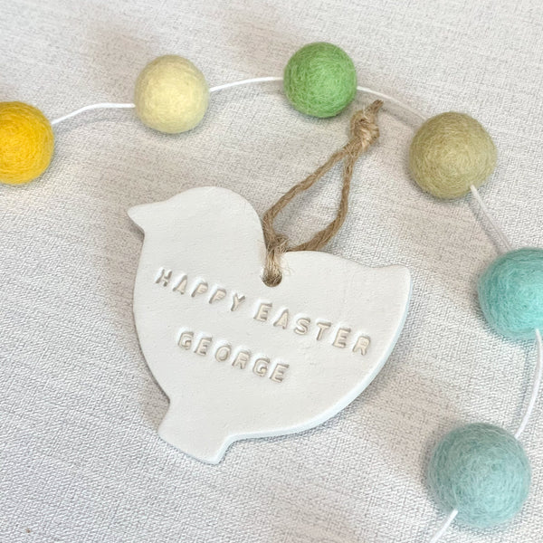 Easter Chick Decoration, Personalised Easter Gift