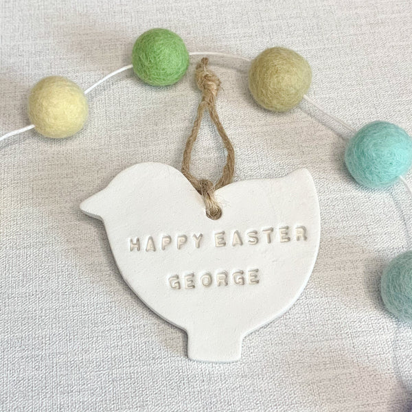 Easter Chick Decoration, Personalised Easter Gift