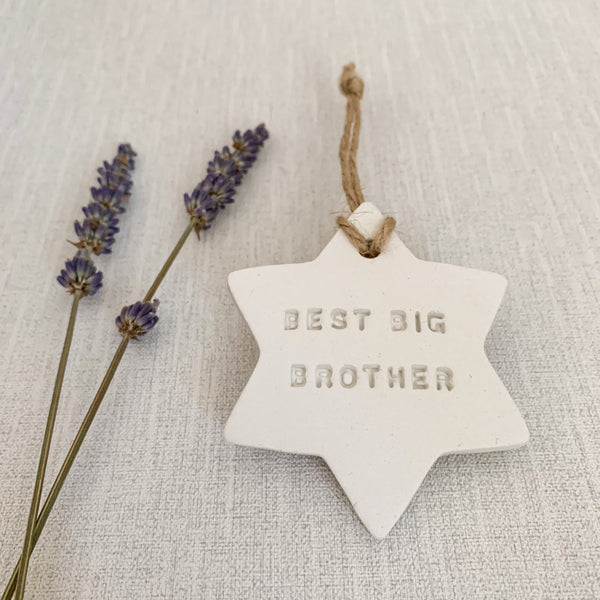 New Big Brother Gift | Hanging Decoration | Clay Keepsake