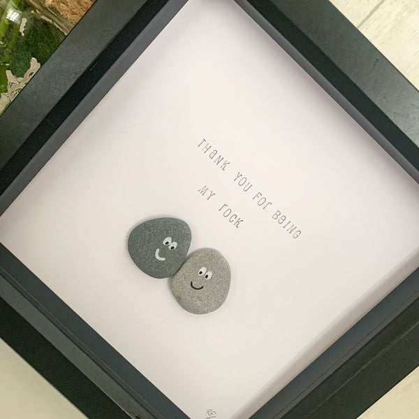 Thank You For Being My Rock Pebble Art Box Frame