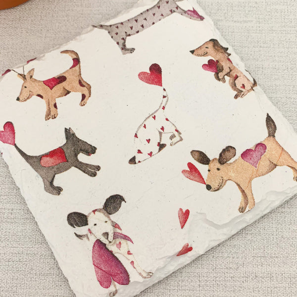 Dog Decoupaged Slate Coasters (Set of 2, Set of 4)