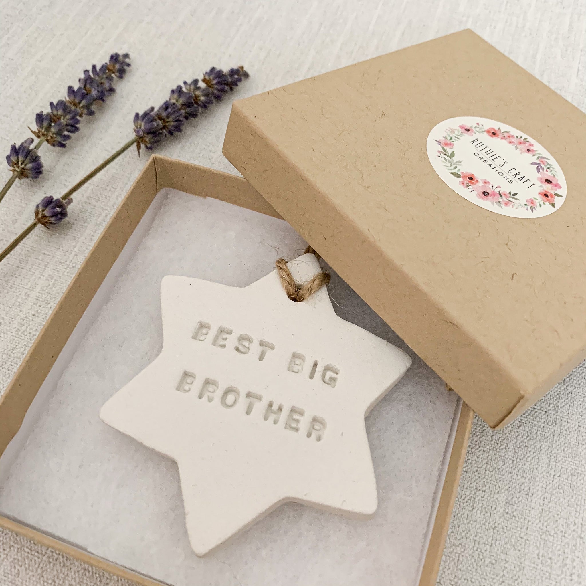 New Big Brother Gift | Hanging Decoration | Clay Keepsake