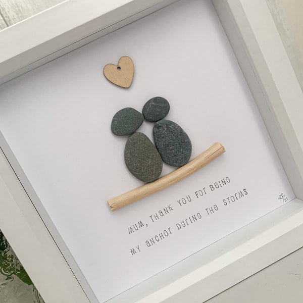 Mum Pebble Art Box Frame | Mothers Day Gift