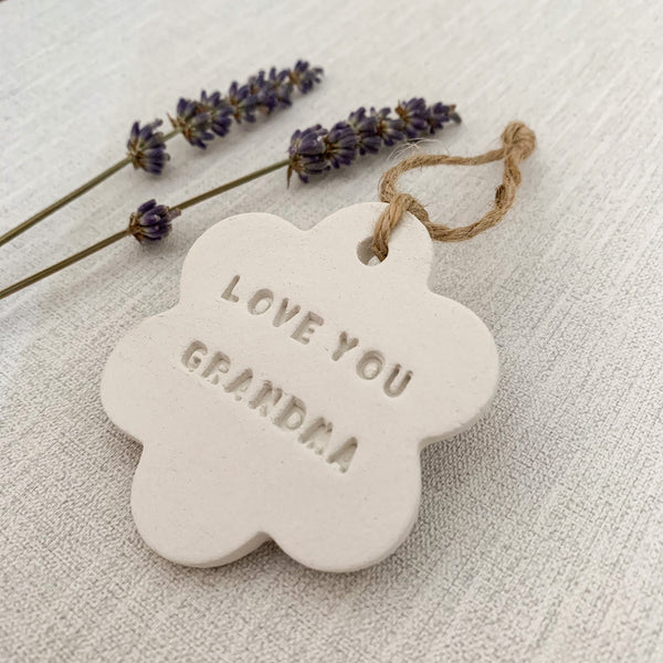 Grandma Birthday Gift | Hanging Decoration | Clay Keepsake