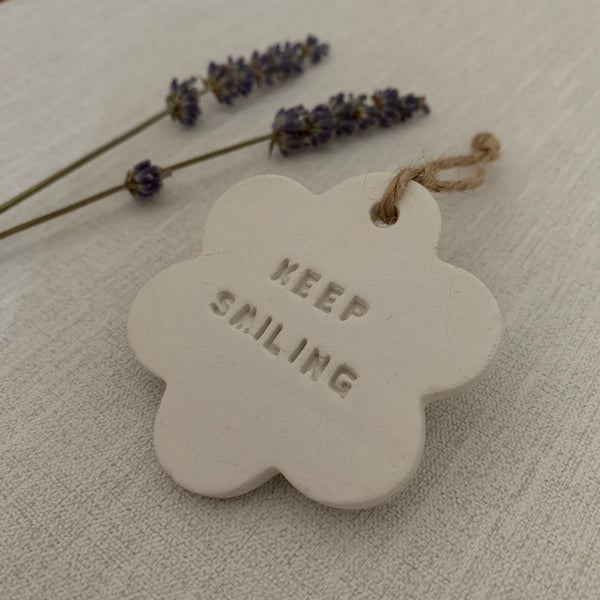 Keep Smiling Lockdown Gift | Hanging Decoration | Clay Keepsake