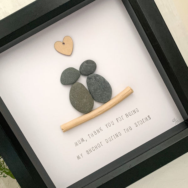 Mum Pebble Art Box Frame | Mothers Day Gift