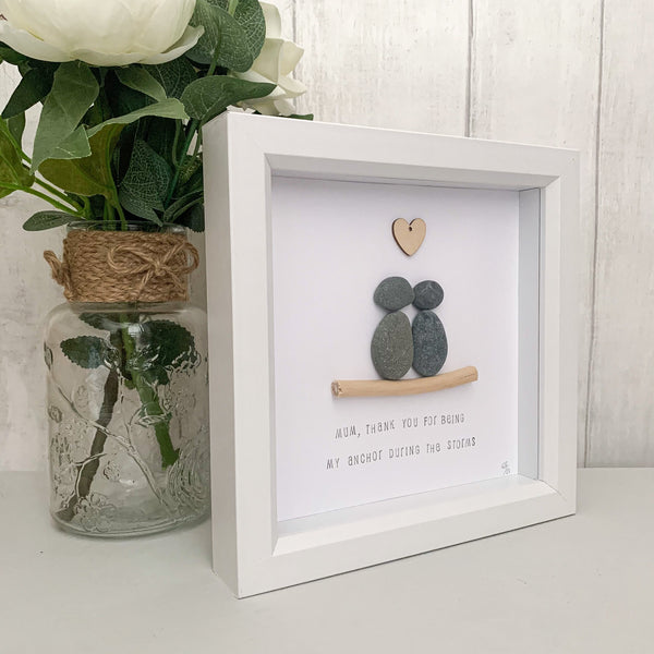 Mum Pebble Art Box Frame | Mothers Day Gift