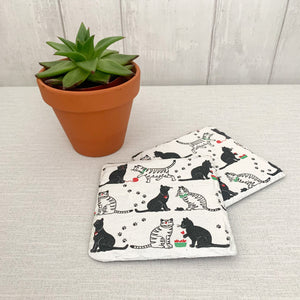 Cats and Kittens Decoupaged Slate Coasters (Set of 2, Set of 4)