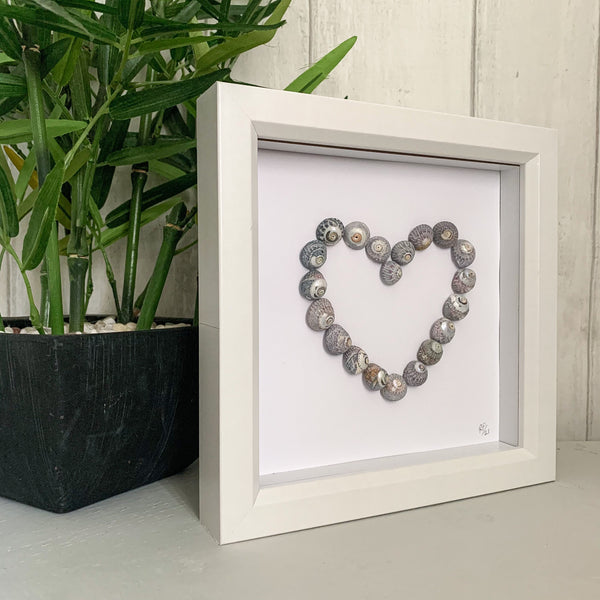 Love Heart Shell Art Box Frame | Valentines Day Gift