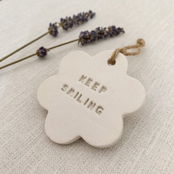 Keep Smiling Lockdown Gift | Hanging Decoration | Clay Keepsake