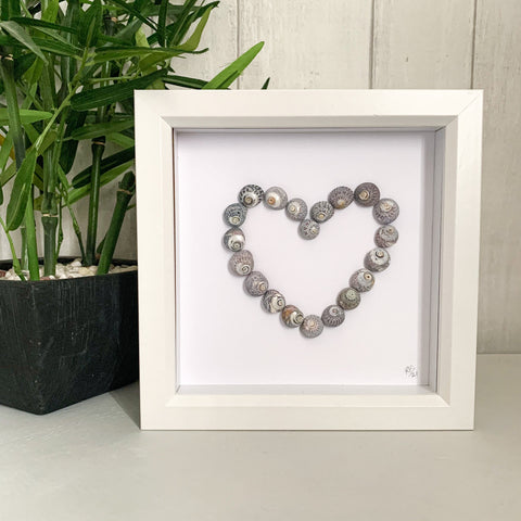 Love Heart Shell Art Box Frame | Valentines Day Gift