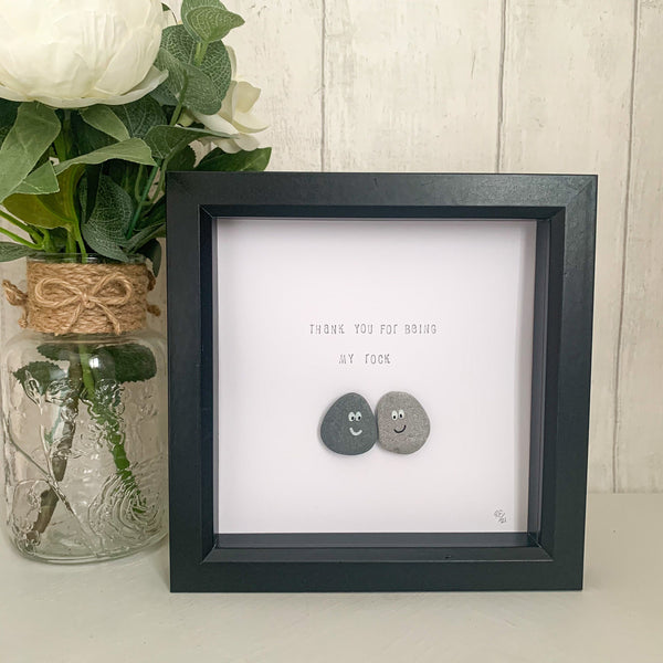 Thank You For Being My Rock Pebble Art Box Frame