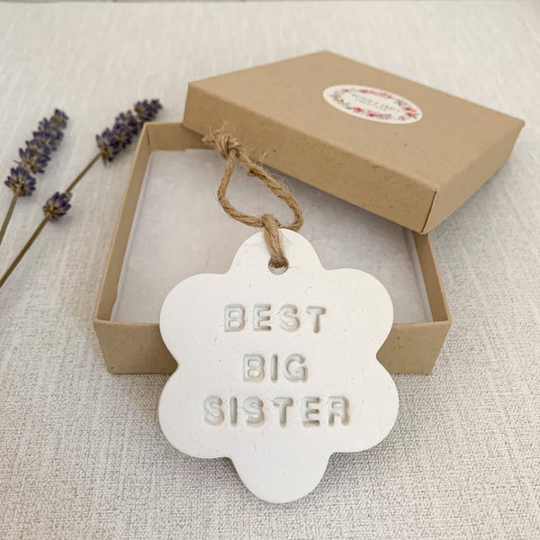 New Big Sister Gift | Hanging Decoration | Clay Keepsake