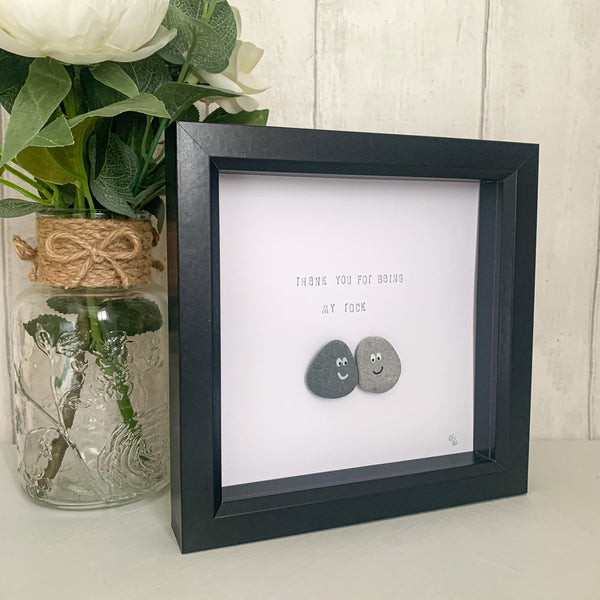 Thank You For Being My Rock Pebble Art Box Frame