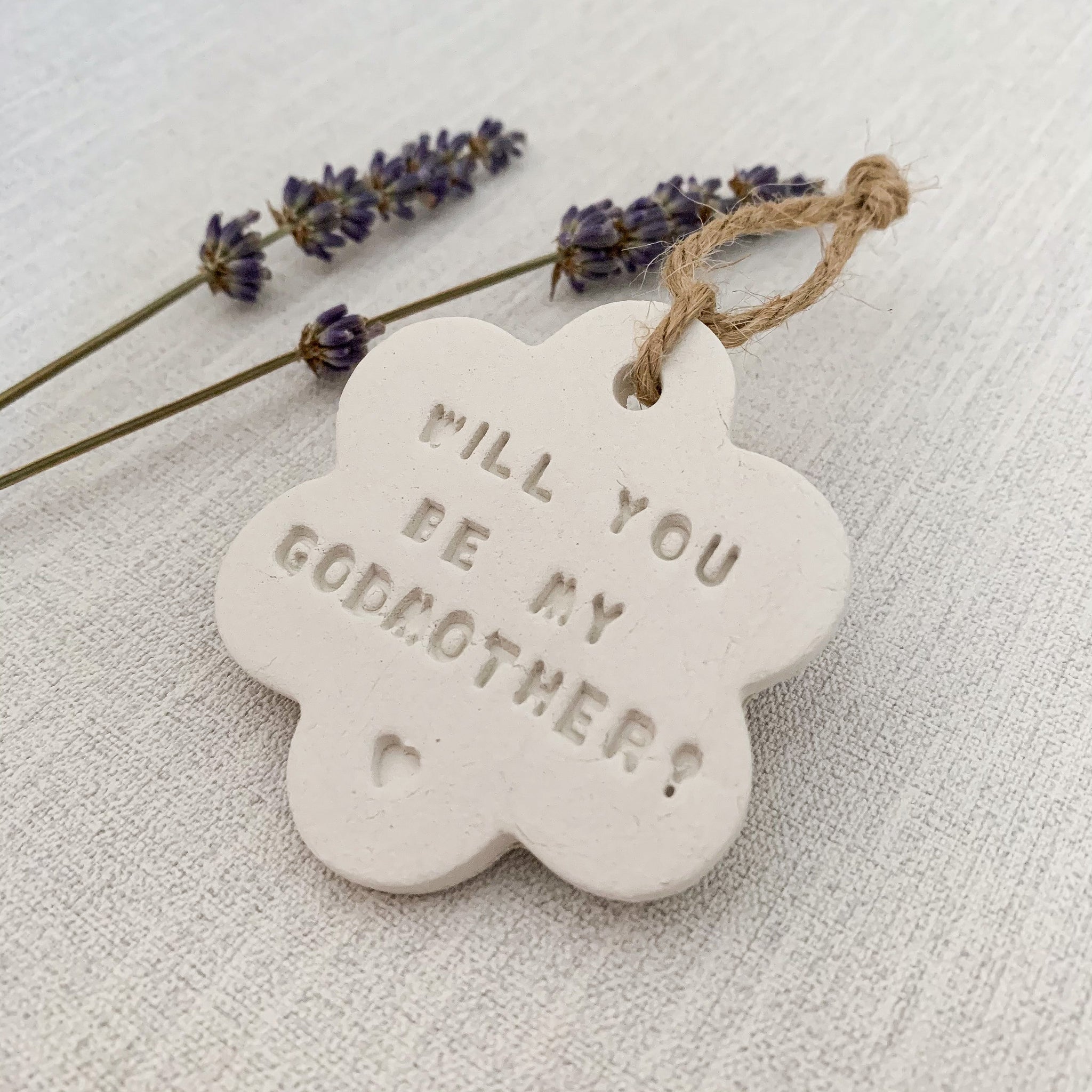 Will You Be My Godmother Gift | Hanging Decoration | Clay Keepsake