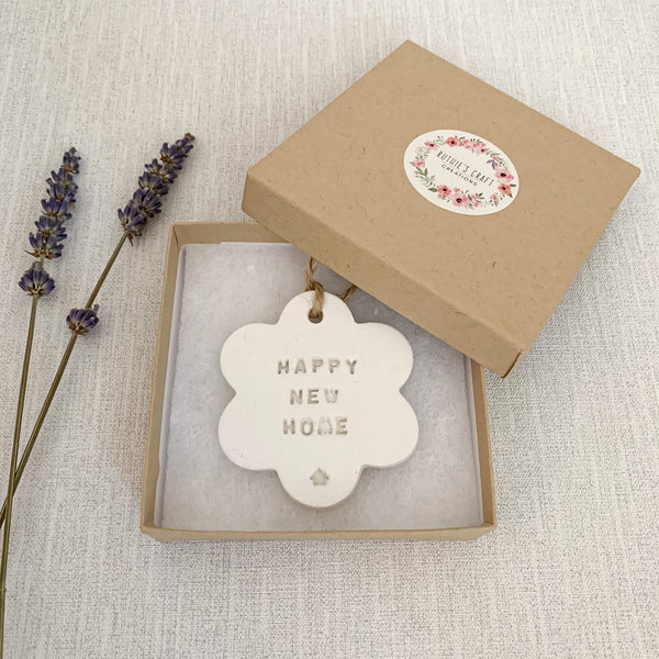 New Home Gift | Hanging Decoration | Clay Keepsake