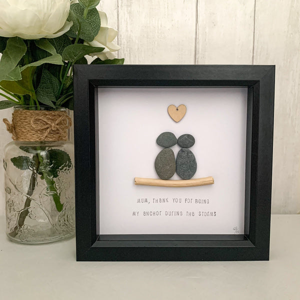 Mum Pebble Art Box Frame | Mothers Day Gift