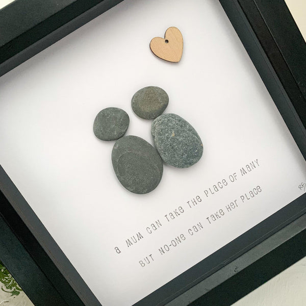 Mum Pebble Art Box Frame | Mothers Day Gift