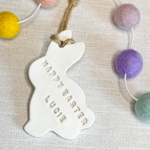 Happy Easter Gift, Easter Bunny Decoration, Personalised Easter Gift