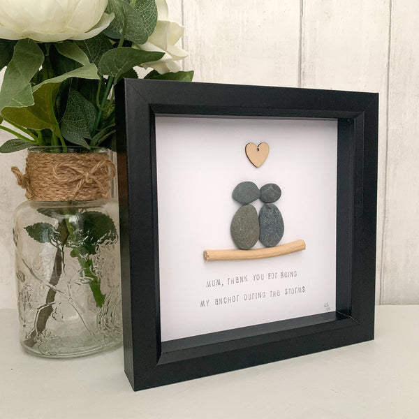 Mum Pebble Art Box Frame | Mothers Day Gift