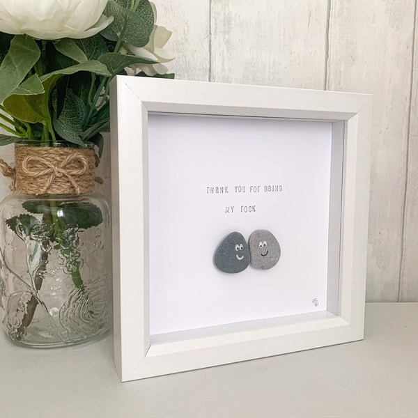 Thank You For Being My Rock Pebble Art Box Frame